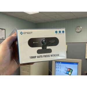 EMEET Nova 1080P Auto Focus Webcam HD USB Camera Dual Mic Factory Sealed New